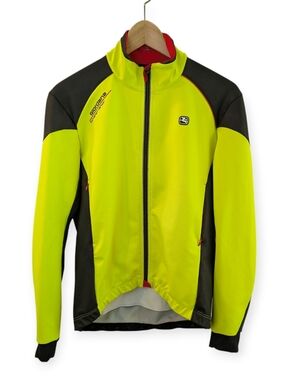 Giordana Men’s FormaRed Carbon High-Visibility Yellow Performance Jacket Medium
